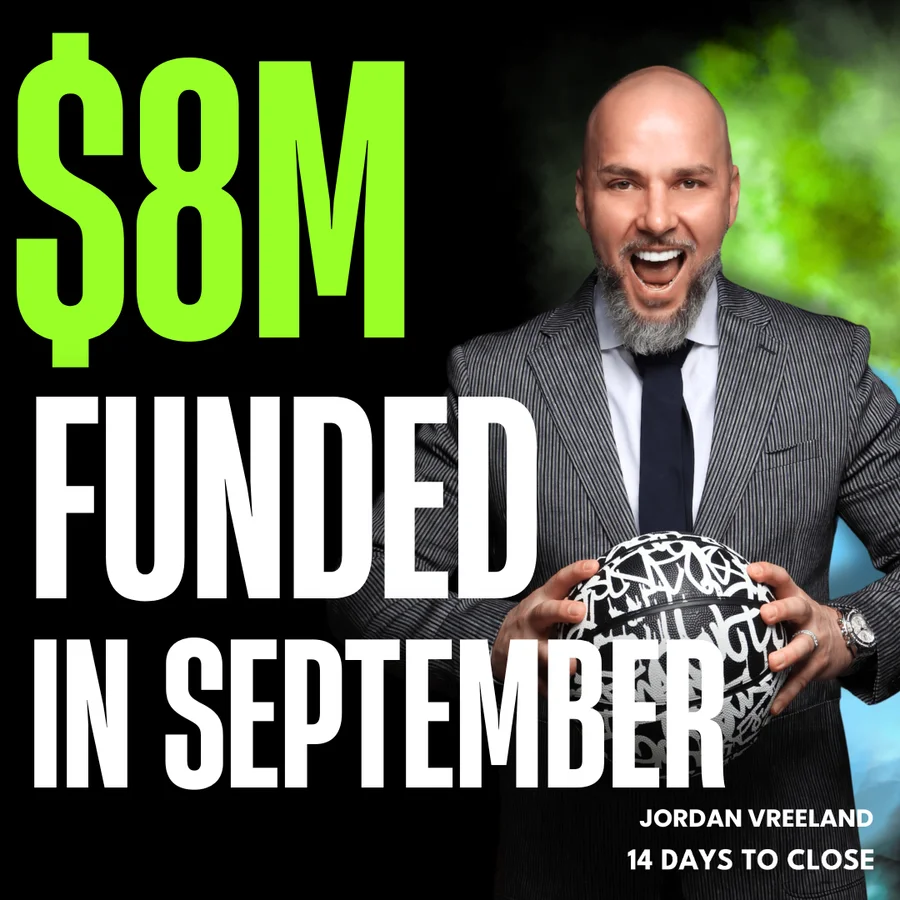 14 Days To Close team celebrating $8 million funded in September 2025