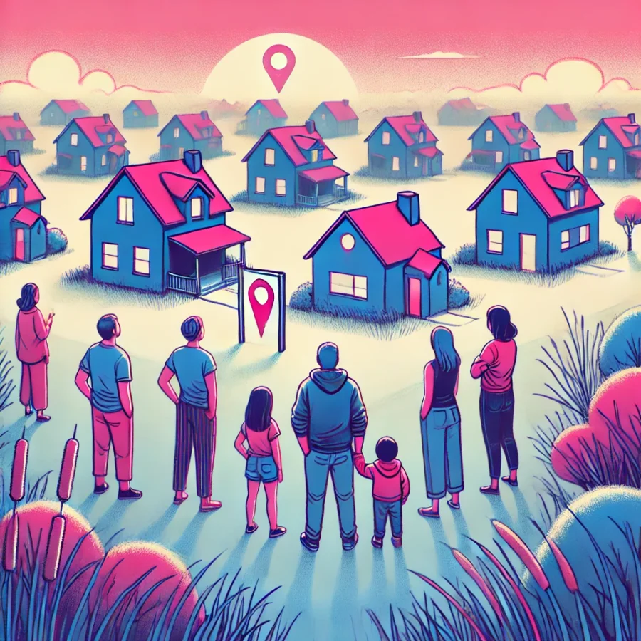 Couple reviewing homebuying strategy documents in a competitive market