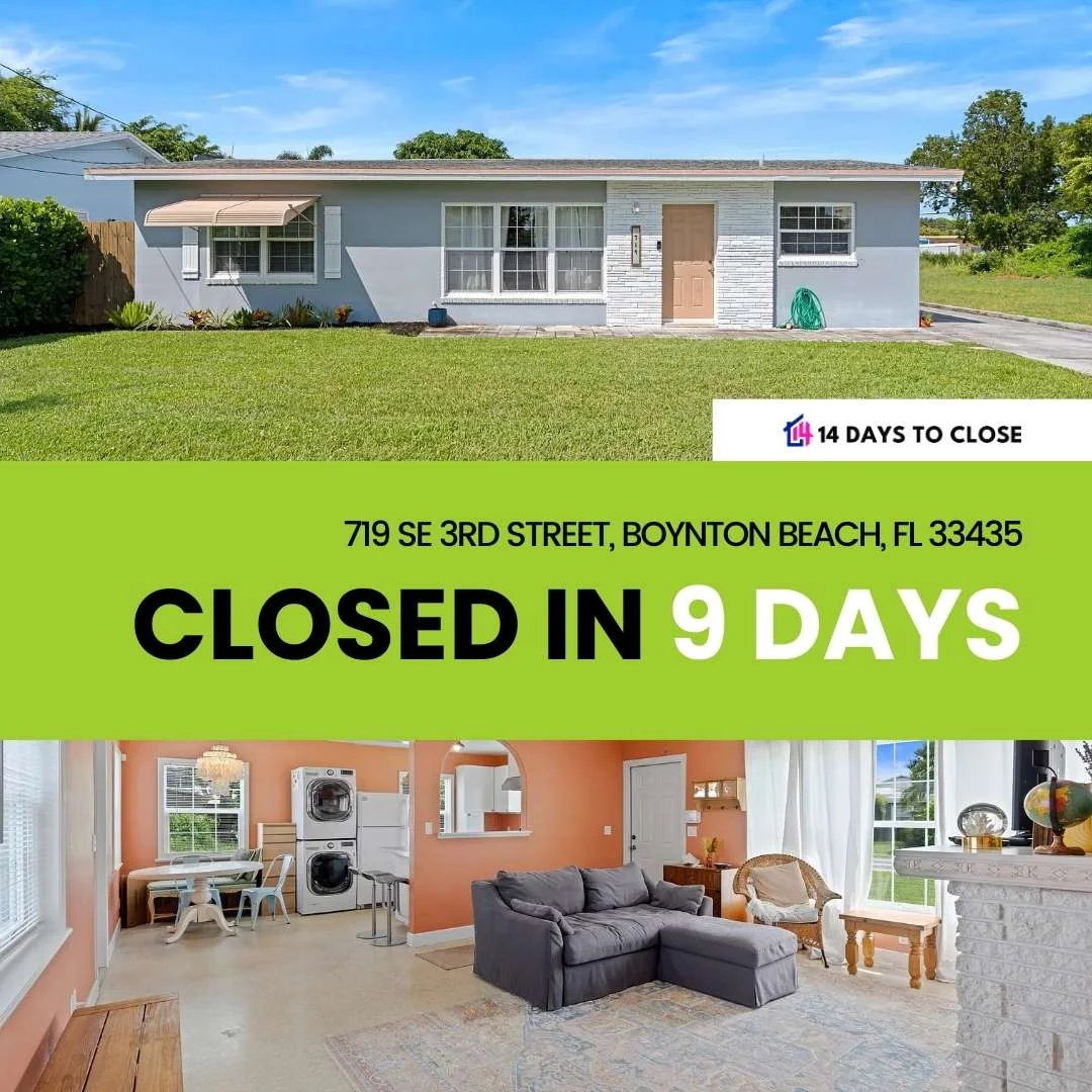 Closed in 9 days, Boynton Beach, Florida