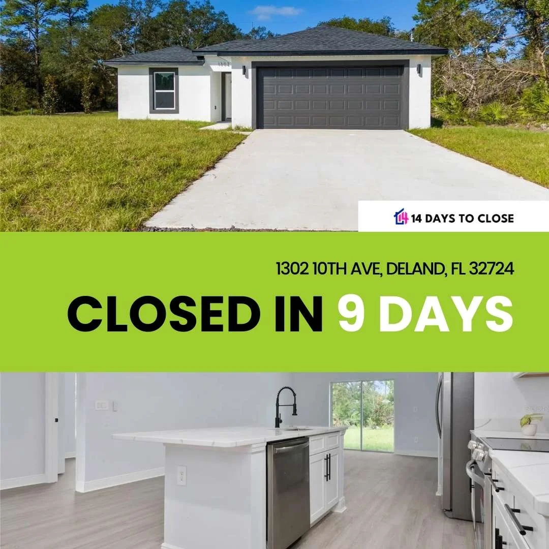 Closed in 9 days, DeLand, Florida