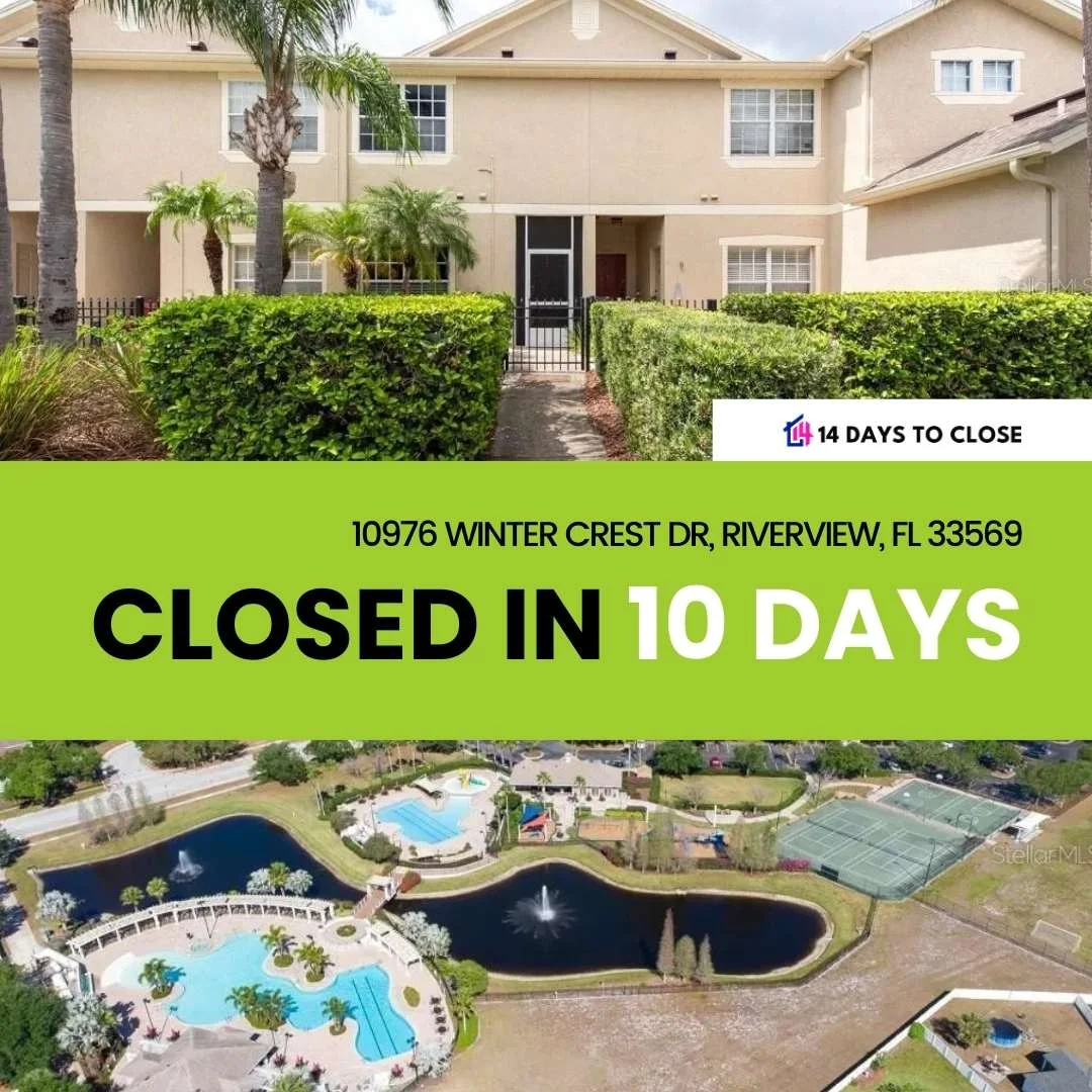 Closed in 10 days, Riverview, Florida