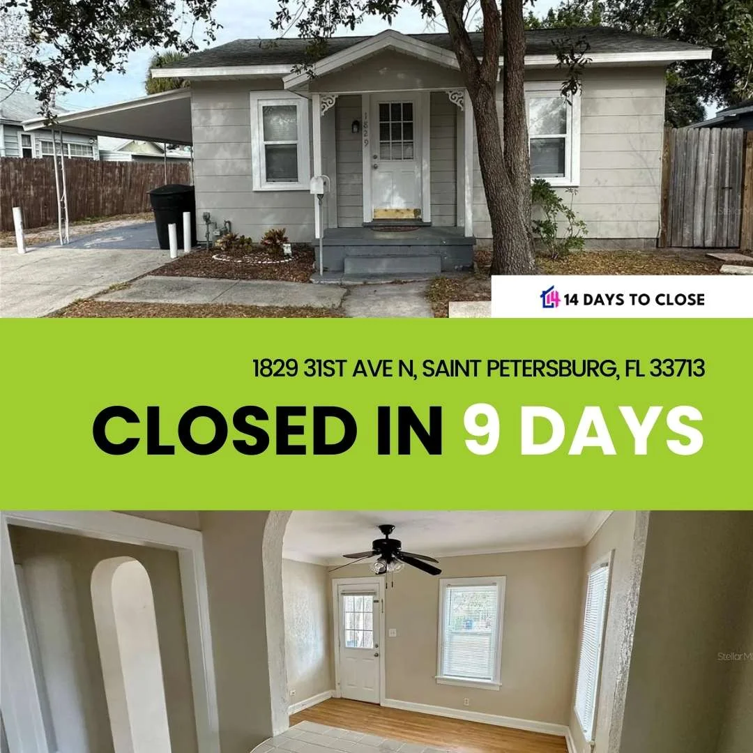 Closed in 9 days, Saint Petersburg, Florida