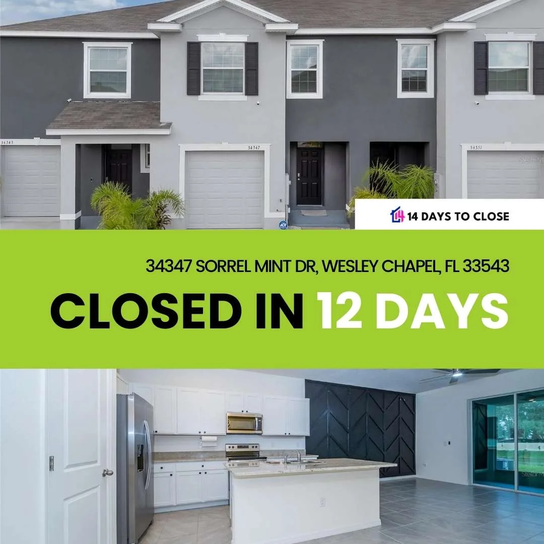 Closed in 12 days, Wesley Chapel, Florida